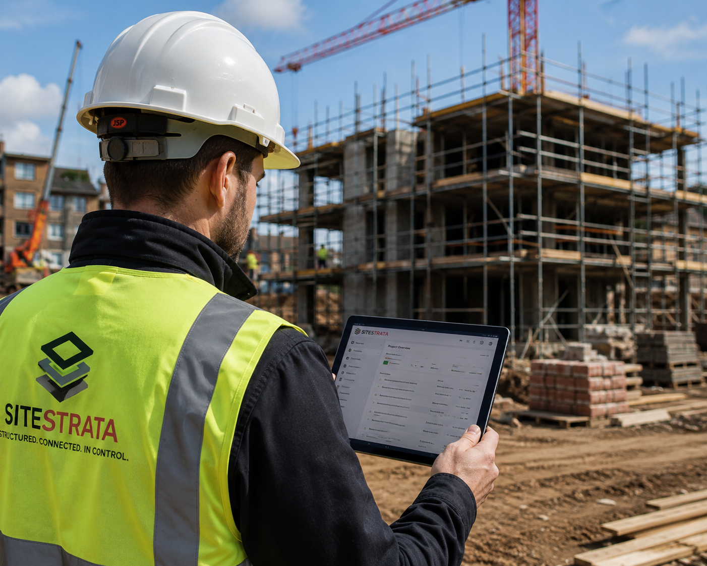 SiteStrata being used on an active construction site