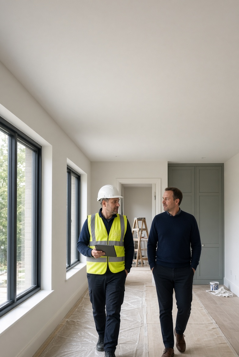 Construction work on a live site